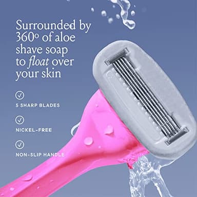 Billie Razors for Women Shave Kit – Women’s Razor + 4 x 5-Blade Razor Refills + Magnetic Holder – DreamPop - Image 5