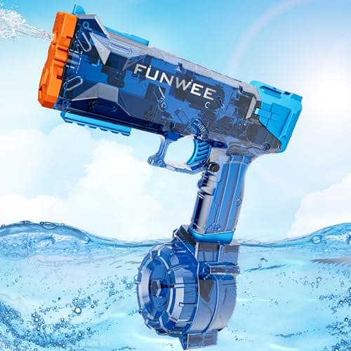 Funwee Electric Water Gun for Adult & Kid, Most Strongest Water Pistol Long Range 28-32 FT, Powerful High Powered Automatic Classic Squirt Gun Fully Auto Water Blaster, Swimming Pool Outdoor Toy Game - Image 1
