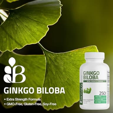 Bronson Ginkgo Biloba Extra Strength Supports Brain Function & Memory Support, 120 Vegetarian Capsules - Image 3