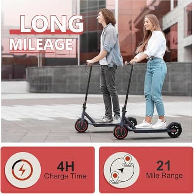Electric Scooter for Adults, 8.5/10/14" Tires, 19/22Mph, 350W/500W Motor, 21-28 Miles Range, Folding E-Scooter with Dual Suspension,APP(V1/SPRO/MAX/PRO/X1/X1PRO) - Image 6