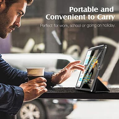 TiMOVO for iPad Air 11 Inch Case (M3/M2-2025/2024), iPad Air 5th Generation 2022/4th Gen 2020 10.9 Inch, Slim Hard Translucent Back Cover, Support Auto Wake/Sleep - Black - Image 7