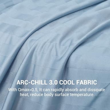 Elegear Revolutionary Cooling Blanket King, Absorbs Heat to Keep Body Cool for Night Sweats, Double Sided Arc-Chill3.0 Cooling Fiber Q-Max>0.5, Lightweight Summer Cold Blankets for Sleeping 90“ x 108” - Image 3