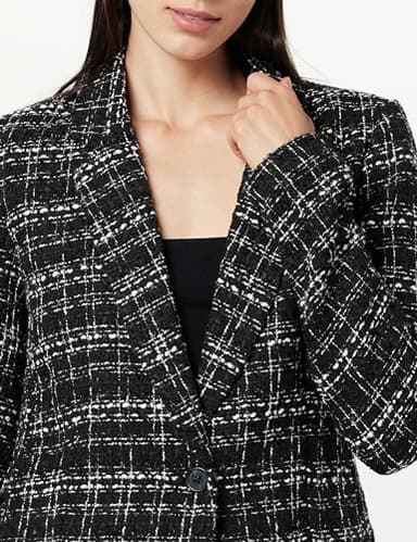 The Drop Women's Blake Long Blazer, Black Boucle, 2X - Image 3