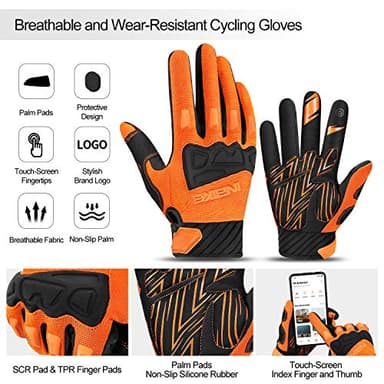 INBIKE Mountain Bike Gloves for Men Knuckle Guard Padded Men's Cycling Gloves Breathable for MTB Motocross Racing Dirtbike - Image 9