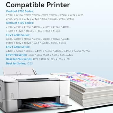 67XL Ink Cartridges Compatible for HP67 HP Ink 67 Black/Color Combo Pack Compatible for DeskJet 2855e 2827e 2800e 4255e 2755e 2700e 2852e 2700 4155e 2734e 4227e Envy 6000 6055e 6400 6455e Printer Ink - Image 3