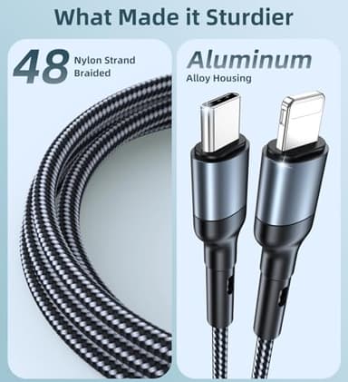 Upgraded Travel Essentials for Apple Watch Charger 3 in 2 Multi Charging Cable for iPhone 17 iWatch Charger USB C Cord, Car RV Camping Essentials Compatible with iWatch Ultra/SE/11 & iPhone 16/15-12 - Image 6