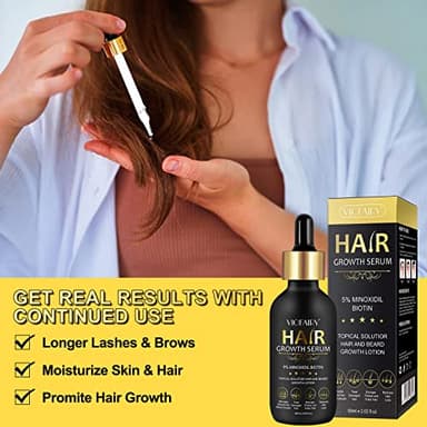 PEFAMNE 5% Minoxidil for Men and Women Hair Growth Oil, Biotin Serum, Hair Regrowth Treatment for Scalp Hair Loss, Natural, for Thicker Longer Fuller Healthier Hair 2.02 oz - Image 6