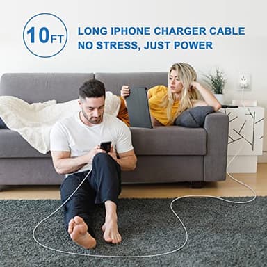 Matsusho iPhone Charger Fast Charging 10 FT, 2 Pack 20W USB C Wall Charger Block with 10FT Long Type C to Lightning Fast Charging Data Sync Cable Compatible for iPhone 14 13 12 11 Pro Max XS XR X iPad - Image 7