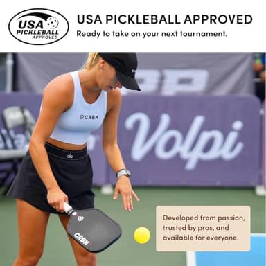 CRBN X Series Power Pickleball Paddle - Carbon Fiber Pickleball Paddle with Foam Injected Edges for Expanded Sweet Spot (3X, 14mm) - Image 4