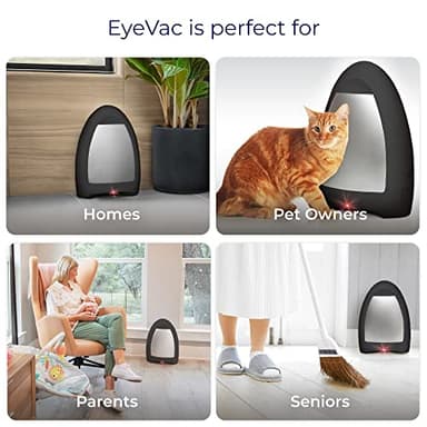 EyeVac Home Touchless Vacuum Automatic Dustpan - Great for Sweeping Pet Hair Food Dirt Kitchen - Ultra Fast & Powerful, No More Bending Down, Bagless, Corded, Automatic Sensor, 1000 Watt (Matte Black) - Image 5