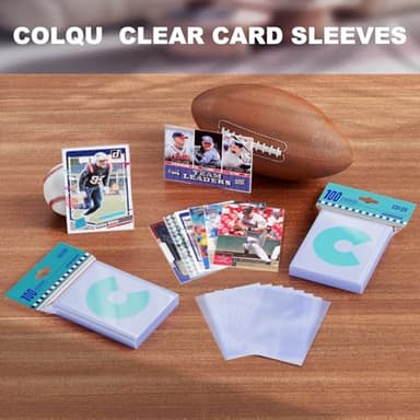 1000ct Card Sleeves for Trading Cards, Clear Penny Sleeves, Baseball Card Sleeve, Soft Sports Card Sleeve, Plastic Card Protector Fit for MTG Game Card Standard Cards - Image 2