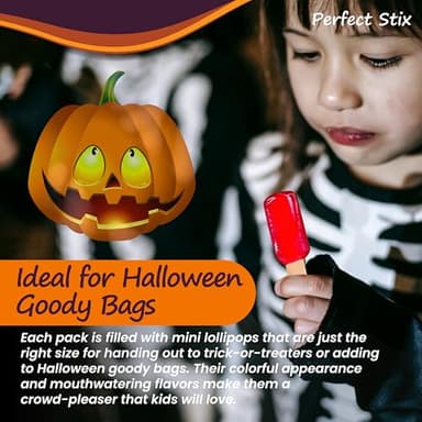 Perfect Stix Mini Lollipops for Kids. Variety Pack of Halloween Candy. Great for Halloween Goody Bags. - Image 7