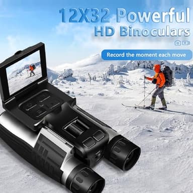 12x32 Binoculars with HD Digital Camera, Digital Binoculars, 2.4 Inch Color Display 2.5K 48MP Video Photo Recorder for Bird Watching Travel 8X Digital Zoom - Image 3