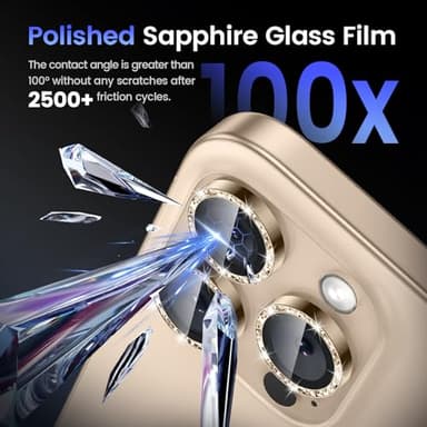 Tensea Camera Lens Protector Compatible for iPhone 16 Pro Max/16 Pro/14 Pro Max/14 Pro, Metal Aluminum Alloy Tempered Glass Cover Camera Screen Protector Accessories, Case Friendly - Image 6
