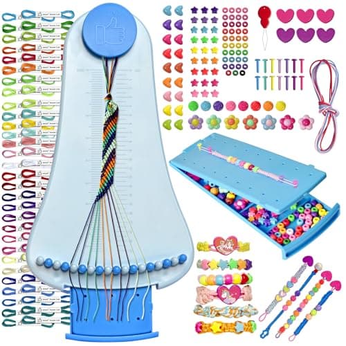 Friendship Bracelet Making Kit toys ,ages for 8 9 10 11 12 Year Old Girls, Kids Travel Activity Set,diy kit,Arts and Crafts Bracelets String Maker Kit ,Great Christmas Birthday Gifts (lt blue-blue) - Image 1