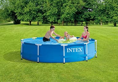 INTEX 28201EH Metal Frame Above Ground Swimming Pool Set: 10ft x 30in – Includes 330 GPH Cartridge Filter Pump – Puncture-Resistant Material – Rust Resistant – 1185 Gallon Capacity - Image 2