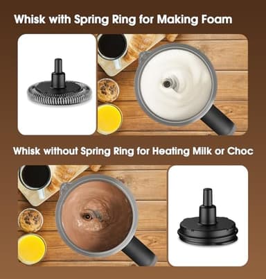 Milk Frother and Steamer, Large Capacity Detachable Electric Milk Frother, Automatic Warm and Cold Foam Maker, Hot Chocolate Maker, BPA Free, Grey - Image 5