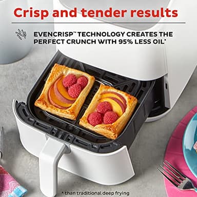 Instant Pot Vortex 2QT Mini Air Fryer,Small Air fryer that Crisps,Reheats, Bakes, Roasts for Quick Easy Meals,Includes over 100 In-App Recipes,is Dishwasher-Safe,from the Makers of Instant Pot, White - Image 5