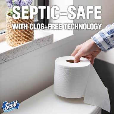 Scott 1000 Toilet Paper, 32 Rolls, Septic-Safe, 1-Ply Toilet Tissue - Image 5