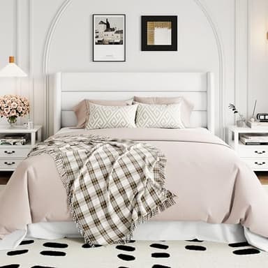 Allewie Full Size Velvet Lift Up Storage Bed, Modern Wingback Headboard, Hydraulic Support, No Box Spring Needed, White - Image 3