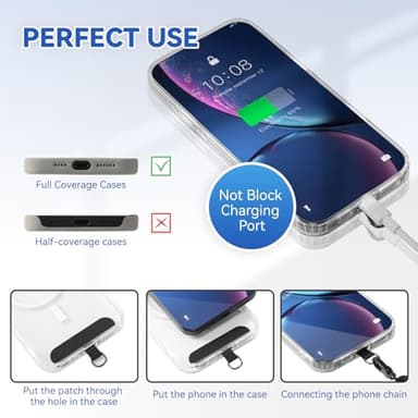 VVAAGG Cell Phone Lanyard for iPhone: Crossbody Phone Strap Adjustable Neck Wrist Strap Anti Theft Long Lanyard Travel Essential for Women Most iPhone and Android Smartphones - Image 2