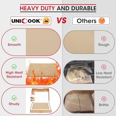 Unicook Pizza Stone, Heavy Duty Cordierite Pizza Pan for Oven and Grill, Thermal Shock Resistant Baking Stone for Bread, 15 X 12 Inch Rectangular, 6.6 lbs - Image 3