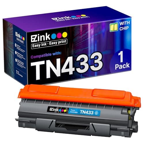 E-Z Ink (TM Compatible Toner Cartridge Replacement for Brother TN-433 TN433 TN433bk TN431 Compatible with HL-L8260CDW HL-L8360CDW MFC-L8610CDW MFC-L8900CDW (1 Cyan, 1 Pack) - Image 1