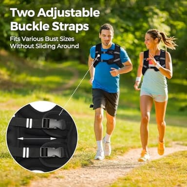 PACEARTH Weighted Vest,4lb/6lb/10lb/12lb/16lb/20lb/25lb/30lb Weight Vest with Reflective Stripe, Body Weight Vests Adjustable for Men, Women Workout, Strength Training, Running, Walking, Jogging - Image 8