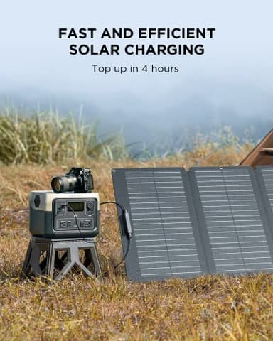 EF ECOFLOW RIVER 2 Max Solar Generator 512Wh Long-life LiFePO4 Portable Power Station& 160W Solar Panel for Home Backup Power, Camping & RVs 100% Charged in 60m with 3000+ Cycles & Up to 1000W Output - Image 2