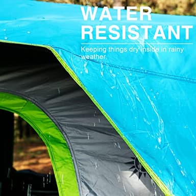 EVER ADVANCED 6 Person Camping Tent, Blackout Design Tent for Camping Instant Cabin Tents for Family with Rainfly, 60s Easy Setup, Water-Resistant - Image 4