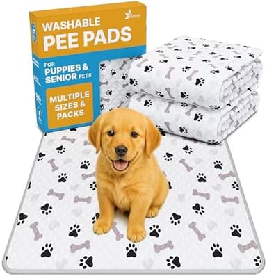 GREEN LIFESTYLE Washable Pee Pads for Dogs - Waterproof Reusable Puppy Pads with Anti-Slip Backing, Pet Training Pad for Puppy Playpen, Crate, Whelping Box, Potty Training (Pack of 2 - 34x36 - Image 3