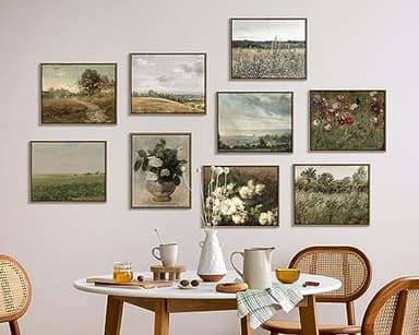 Pinetree Art Framed Canvas Wall Art for Living Room Decor, Vintage Floral Painting Wall Art Prints Rustic Farmhouse Bedroom Bathroom Decor (12" x 16", Blooming White Flowers) - Image 6