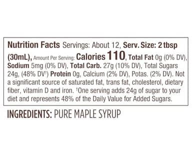 Butternut Mountain Farm Pure Maple Syrup Grade A Amber Rich PET Bottle, 12 Fl Oz - Image 2
