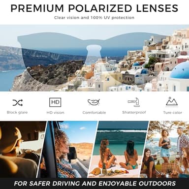 SUNGAIT Premium Vintage Round Sunglasses for Women Men Classic Retro Trendy Style (Black Frame(Matte Finish)/Polarized Grey Lens) 1567 PGHKH - Image 4