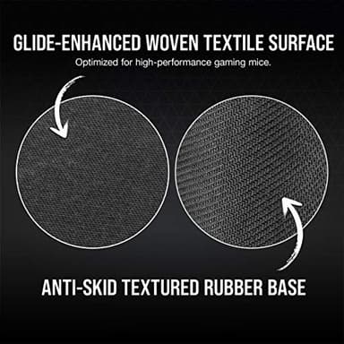 CORSAIR MM700 RGB Extended Cloth Gaming Mouse Pad - 36.6" x 15.8" - 360° RGB Lighting - Two USB Port Hub - Thick Rubber - Black - Image 9