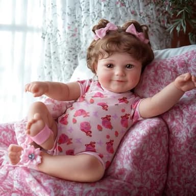 JIZHI Lifelike Reborn Baby Dolls - 20Inch-Real Baby Feeling Realistic-Newborn Baby Doll Adorable Smiling Real Life Baby Dolls with Gift Box for Kids Age 3 - Image 7