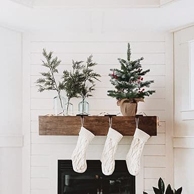 24 Inch 2 FT Pre-lit Snowy Mini Christmas Tree, DECSPAS Small Tabletop Flocked Christmas Tree with 20 LED Lights Red Berries Pine Cones and Cloth Bag Base Xmas Decorations for Holiday Party (Color A) - Image 2