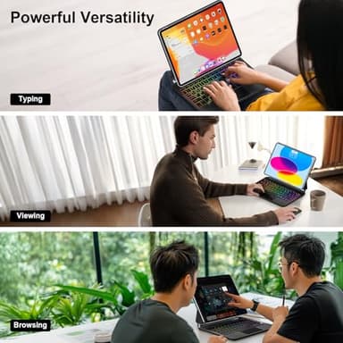for iPad 11th (A16) & 10th Generation Case with Keyboard – Magic-Style Magnetic – Floating Cantilever Stand - Multi-Touch Trackpad Keyboard Case for iPad 11 inch 2025&10th Gen 10.9 inch (Black) - Image 7