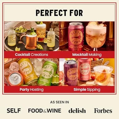 Betty Buzz Premium Sparkling Soda Citrus Variety Pack by Blake Lively (12 Pack Cans), Sparkling Grapefruit, Sparkling Lemon Lime, Meyer Lemon Club Soda | Real Juice, Natural Flavors, Only Clean Ingredients - Image 5