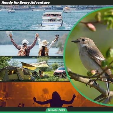 Binoculars for Adults High Powered, 12x42 HD Super Bright BAK4 Prism Waterproof Binoculars with Low Light Vision for Bird Watching Hiking Hunting Outdoor Travel Road Trip Stargazing Cruise (Green) - Image 7