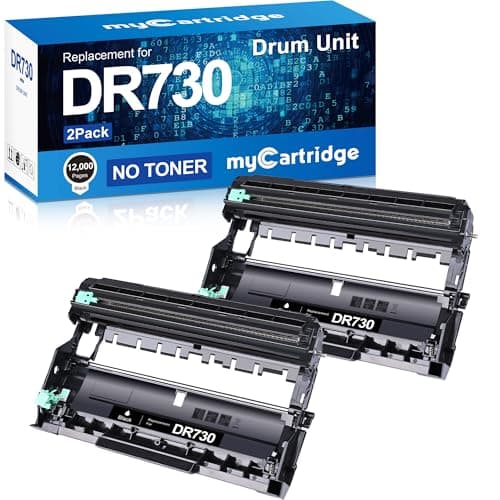 myCartridge Compatible DR730 Drum Unit Replacement for Brother DR-730 DR730 DR 730 to Compatible with MFC-L2710DW MFC-L2750DW HL-L2370DW HL-L2395DW DCP-L2550DW HL-L2350DW Printer (2 Drum, NOT Toner) - Image 1