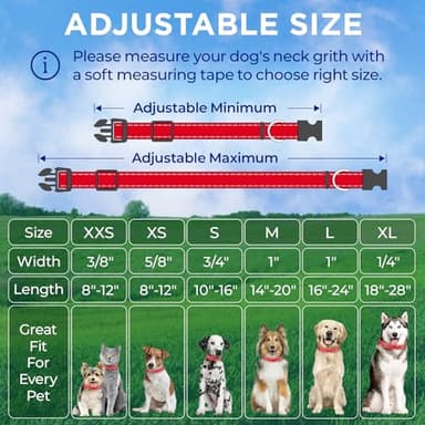 TECEUM Reflective Dog Collar – Red – L – Basic Nylon Pet Collar – Quick Release Buckle – Fits Small, Medium and Large Dogs, Puppies, Cats – ESA & Service Dog Options - Image 7
