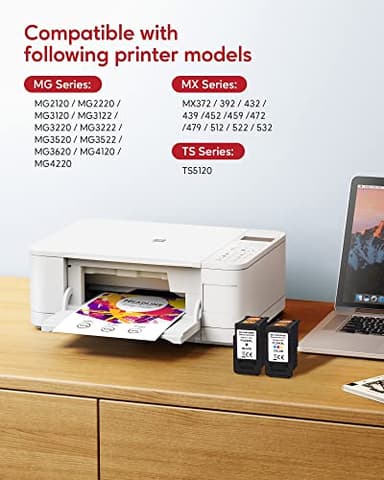 Axlio PG-240XL/CL-241XL Compatible Ink Cartridges Replacement for Canon 240 241, 240XL 241XL Combo Pack Use to Canon MG3620 TS5120 MG3520 MG2120 MX452 MX512 MX532 Printer (2 Pack) - Image 2