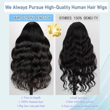 Nollipopco 30inch 13x6 Body Wave Lace Front Wigs Human Hair 200 Density HD Lace Frontal Wigs Pre Plucked with Baby Hair 12A Glueless Frontal Wigs for Black Women - Image 5