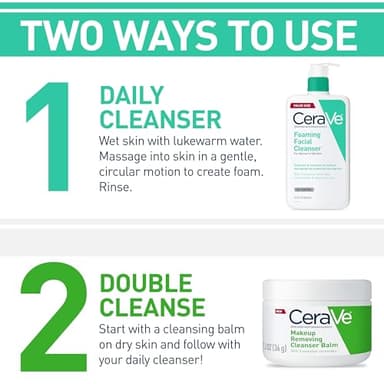 CeraVe Foaming Facial Cleanser, Daily Face Wash for Oily Skin, Hyaluronic Acid + Ceramides + Niacinamide, Fragrance Free & Paraben Free, Non-Drying Oil Control Face Wash, 16 Fluid Ounces - Image 3