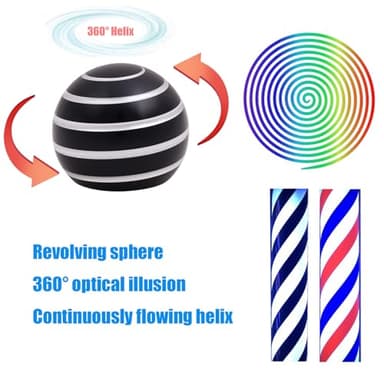 Desk Toys for Fidget Kinetic Cool-Gadgets: 180 Seconds Spinning Toy, Cool-Stuff Thing for Adult Teen Children Kid, Optical-Illusion Stress-Relief Gifts Ball for Man Women Home Office School Christmas - Image 3