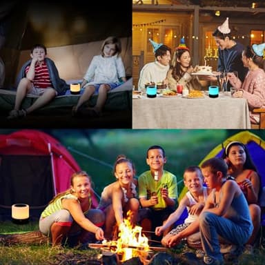 Nursery Night Light for Kids, USB Rechargeable Small Desk Lamp,13 RGB Colors & 4 Brightness & 1 Remote, Touch Bedside Cordless Table Lamp, Portable Night Lamp for Bedroom Living Room Home (Black) - Image 7