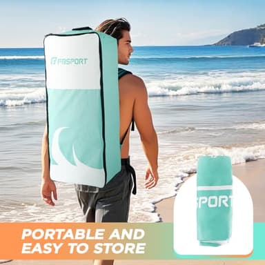 FBSPORT 11' Premium Stand Up Paddle Board, Yoga Board with SUP Accessories & Carry Bag | Wide Stance, Surf Control, Non-Slip Deck, Leash, Paddle and Pump for Youth & Adult - Image 5