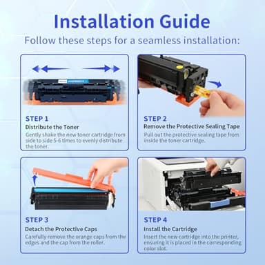 414X Toner Cartridges 4 Pack High Yield (with Chip) Compatible Replacement for HP 414X 414A for Color Laserjet Pro MFP M479fdw M479fdn M479dw Pro M454dw M454dn M479 M454 Printer Ink W2020X W2020A - Image 5