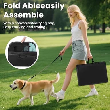 Love's cabin Pet Puppy Dog Playpen, Medium Dog Tent Crates Cage Indoor/Outdoor, Portable Playpen for Cat, Foldable Pop Up Dog Kennel Playpen with Carring Case, Removable Zipper Top, Green - Image 7